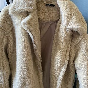 Faux lambs wool jacket